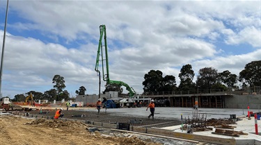 Stadium-slab-being-poured