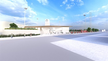 Toorak Park pavilion and oval artist impression