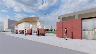 Toorak Park pavilion and oval artist impression