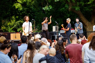 Sunset sounds performers on stage