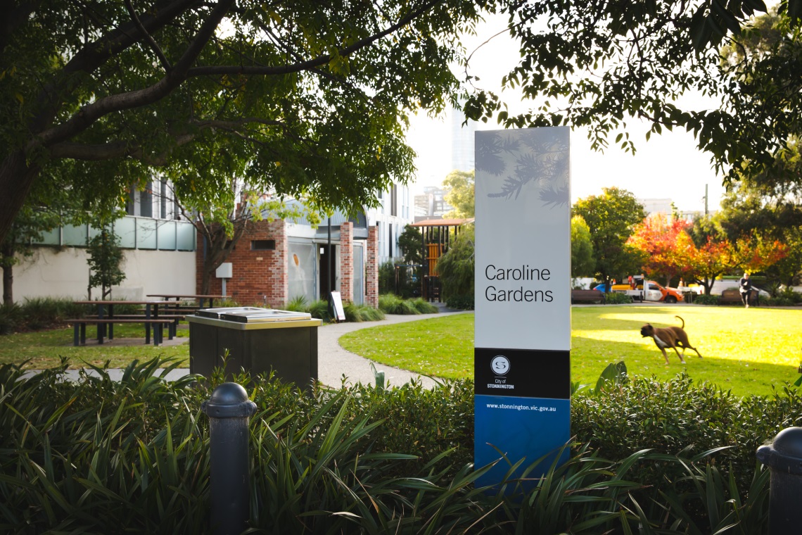 Caroline Gardens Sign South Yarra