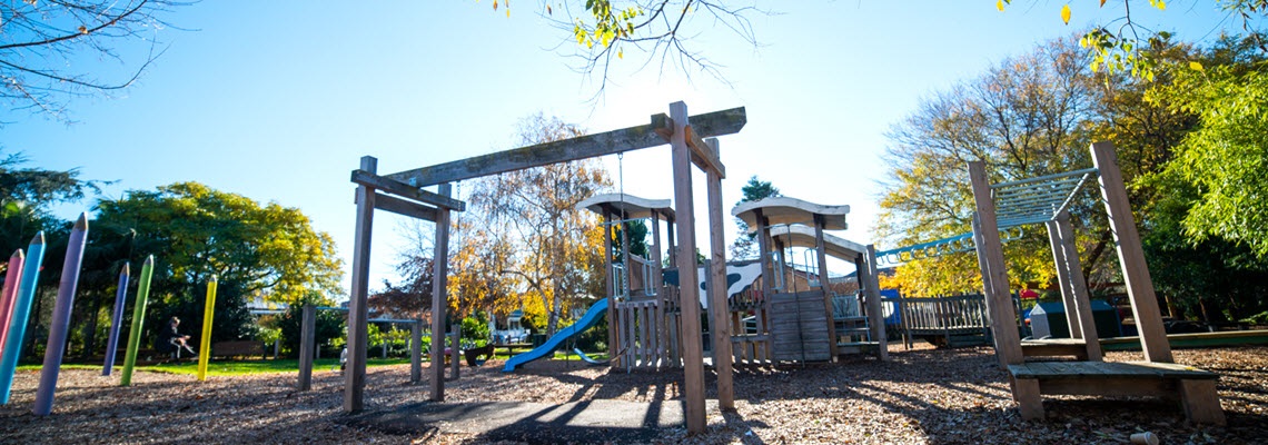 View across playground area