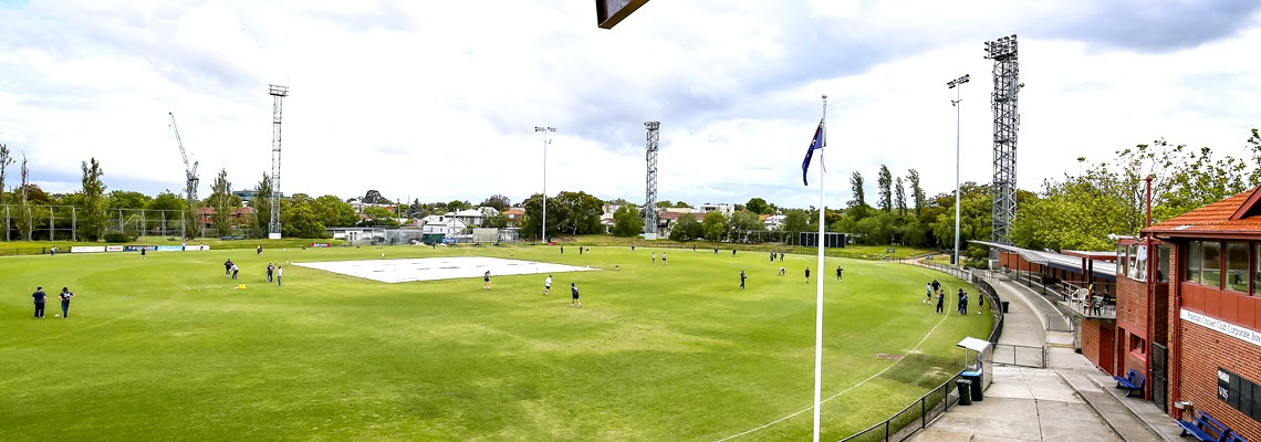 View across oval