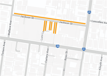 Map of parking sensor locations Toorak Village