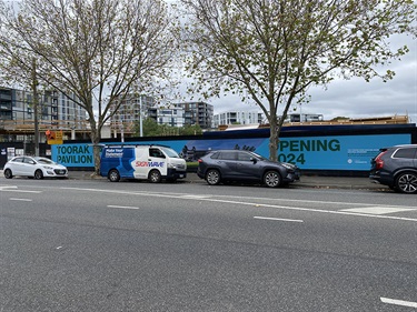 Orrong Road hoarding March 2024