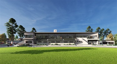 Toorak Park pavilion from oval