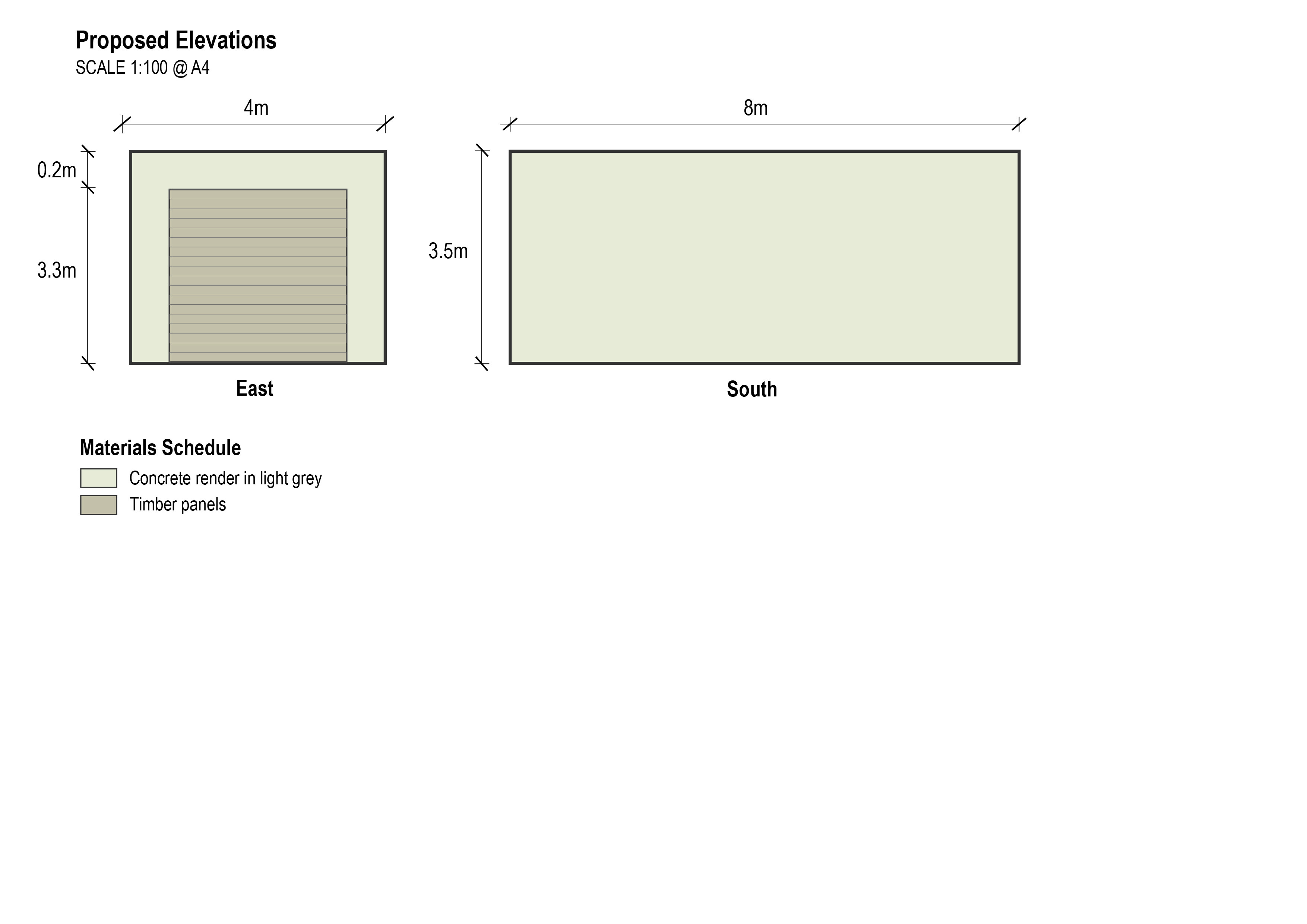 Example proposed elevation