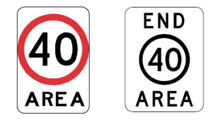 40km speed signs