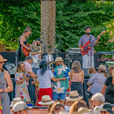 Sunset Sounds artist on stage